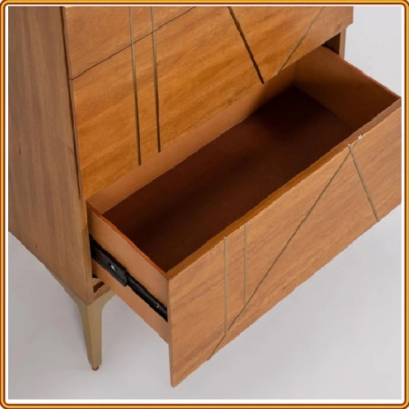 Living Spaces 206180 : Tủ Đứng 3 Ngăn Kéo - Vàng Đồng